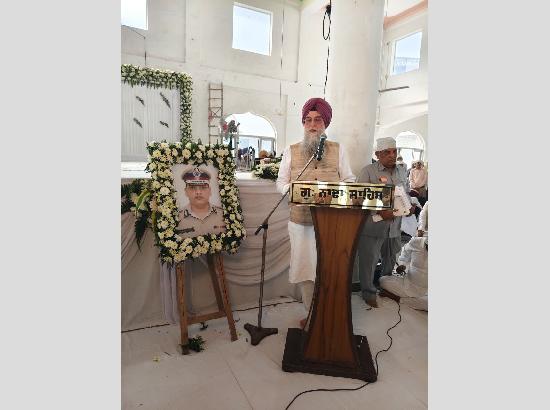 ਮਰਹੂਮ ਵਾਈ. ਪੂਰਨ ਕੁਮਾਰ ਆਈਪੀਐਸ ਦੀ ‘ਅੰਤਿਮ ਅਰਦਾਸ’ ‘ਤੇ ਸ਼ਰਧਾਂਜਲੀ ਭੇਟ-ਸਪੀਕਰ
