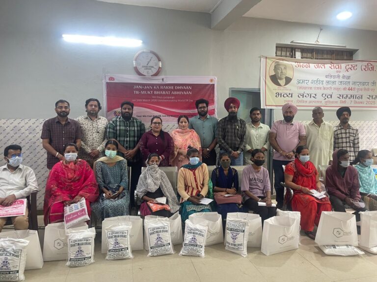 ਅੰਨ ਜਲ ਸੇਵਾ ਟਰੱਸਟ’ ਵੱਲੋਂ ਟੀ.ਬੀ ਮਰੀਜ਼ਾਂ ਲਈ ਮਹੀਨਾਵਾਰ ਰਾਸ਼ਨ ਸੇਵਾ ਜਾਰੀ ਰੱਖਣ ਦਾ ਵਾਅਦਾ